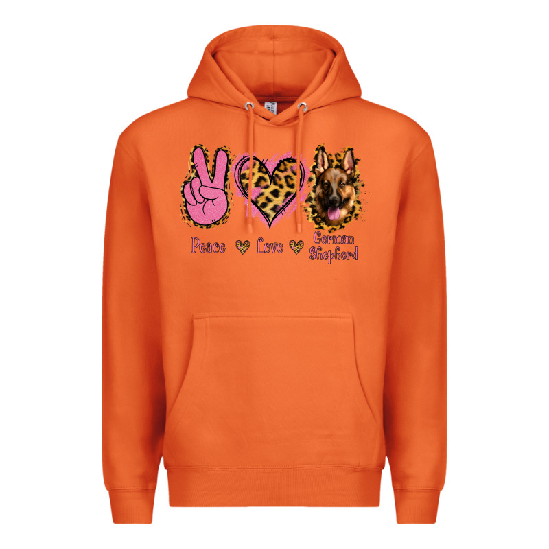 Peace Love German Shepherd Premium Hoodie by Jasminsmagicworld | Teevron