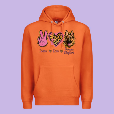 Peace Love German Shepherd Premium Hoodie Designed By Jasminsmagicworld
