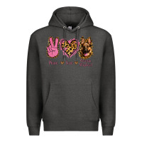 Charcoal Heather Peace Love German Shepherd Premium Hoodie - Jasminsmagicworld