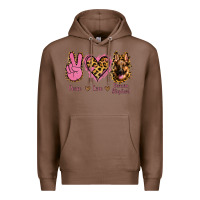 Chestnut Peace Love German Shepherd Premium Hoodie - Jasminsmagicworld