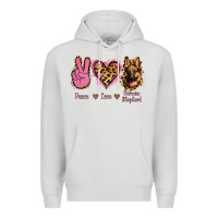 Dove Grey Peace Love German Shepherd Premium Hoodie - Jasminsmagicworld