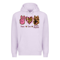 Lilac Peace Love German Shepherd Premium Hoodie - Jasminsmagicworld