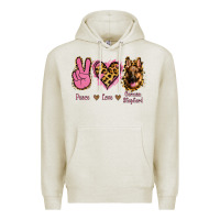Oatmeal Heather Peace Love German Shepherd Premium Hoodie - Jasminsmagicworld