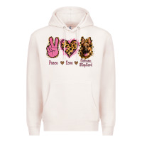 Pale Pink Peace Love German Shepherd Premium Hoodie - Jasminsmagicworld