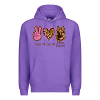 Purple Peace Love German Shepherd Premium Hoodie - Jasminsmagicworld