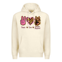 Sandshell Peace Love German Shepherd Premium Hoodie - Jasminsmagicworld