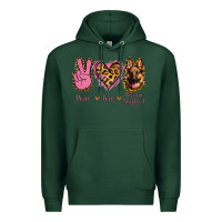 Sports Green Peace Love German Shepherd Premium Hoodie - Jasminsmagicworld