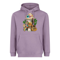 Lavender mexican hot coffee cup Heavyweight Hoodie - FaDigitalArtStudio