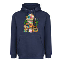 Navy mexican hot coffee cup Heavyweight Hoodie - FaDigitalArtStudio