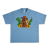 Pebble Blue western horse cowboy hat cactus sunflowers Urban Heavy Tee - Artiststas