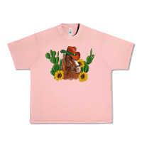 Salmon western horse cowboy hat cactus sunflowers Urban Heavy Tee - Artiststas