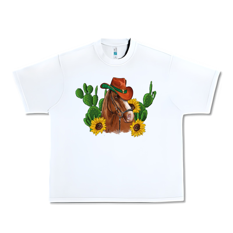 Western Horse Cowboy Hat Cactus Sunflowers Urban Heavy Tee by Artiststas | Teevron