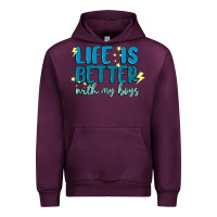 Mauve Wine life is better with my boys Urban Hoodie - MaliasSmallBusiness