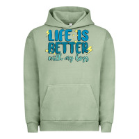 Pigment Oil Green life is better with my boys Urban Hoodie - MaliasSmallBusiness