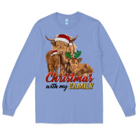 Cow And Calves Christmas With My Family Long Sleeve Tee | Teevron