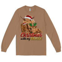 Toasted Coconut Cow and Calves Christmas with My Family Long Sleeve Tee - RanaPortraitStore