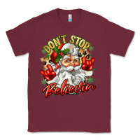 Burgundy dont stop believin Classic Tee - Zillion Design Studio