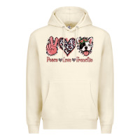 Sandshell Peace Love French Bulldog Premium Hoodie - Jasminsmagicworld