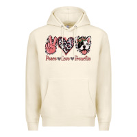 Tofu Peace Love French Bulldog Premium Hoodie - Jasminsmagicworld