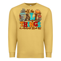 Antique Gold all the fall thıngs or whatever Premium Sweatshirt - AdoDesignShop