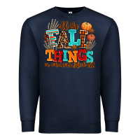 Navy all the fall thıngs or whatever Premium Sweatshirt - AdoDesignShop