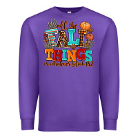 Purple all the fall thıngs or whatever Premium Sweatshirt - AdoDesignShop