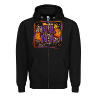 Black basketball nana with leopard Zipper Hoodie - Zillion Design Studio