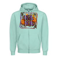 Seafoam basketball nana with leopard Zipper Hoodie - Zillion Design Studio