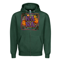 Sports Green basketball nana with leopard Zipper Hoodie - Zillion Design Studio