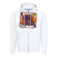 White basketball nana with leopard Zipper Hoodie - Zillion Design Studio
