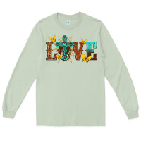 Matcha love with cross Long Sleeve Tee - texasbilliewilder