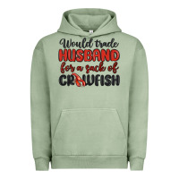 Pigment Oil Green would trade husband for a sack of crawfish Urban Hoodie - MaliasSmallBusiness