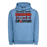 Pigment Pebble Blue would trade husband for a sack of crawfish Urban Hoodie - MaliasSmallBusiness