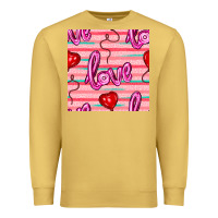 Antique Gold valentines day heart and love balloons seamless pattern Premium Sweatshirt - BundleAndBundleShop