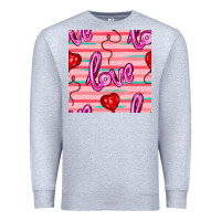 Heather Grey valentines day heart and love balloons seamless pattern Premium Sweatshirt - BundleAndBundleShop