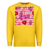 Lemon valentines day heart and love balloons seamless pattern Premium Sweatshirt - BundleAndBundleShop