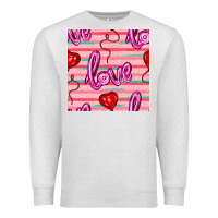 Oatmeal Heather valentines day heart and love balloons seamless pattern Premium Sweatshirt - BundleAndBundleShop