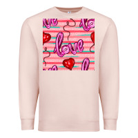 Pale Pink valentines day heart and love balloons seamless pattern Premium Sweatshirt - BundleAndBundleShop