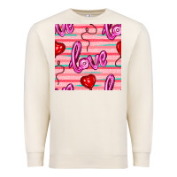 Sandshell valentines day heart and love balloons seamless pattern Premium Sweatshirt - BundleAndBundleShop