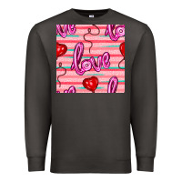 Smoke valentines day heart and love balloons seamless pattern Premium Sweatshirt - BundleAndBundleShop