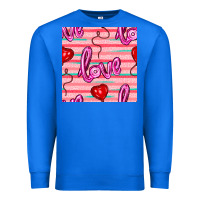 True Royal valentines day heart and love balloons seamless pattern Premium Sweatshirt - BundleAndBundleShop
