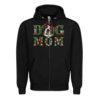 Black christmas st. bernard dog mom Zipper Hoodie - RanaPortraitStore
