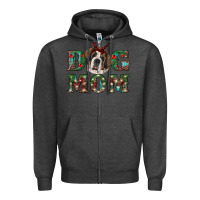 Charcoal Heather christmas st. bernard dog mom Zipper Hoodie - RanaPortraitStore