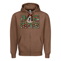 Chestnut christmas st. bernard dog mom Zipper Hoodie - RanaPortraitStore