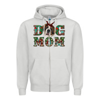 Dove Grey christmas st. bernard dog mom Zipper Hoodie - RanaPortraitStore