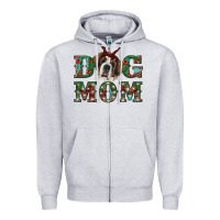 Heather Grey christmas st. bernard dog mom Zipper Hoodie - RanaPortraitStore