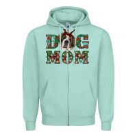 Seafoam christmas st. bernard dog mom Zipper Hoodie - RanaPortraitStore