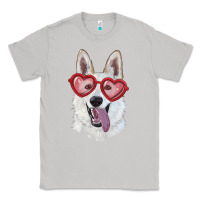 Moon Dust white shepherd with love glasses Classic Tee - RanaPortraitStore