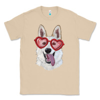 Mushroom white shepherd with love glasses Classic Tee - RanaPortraitStore