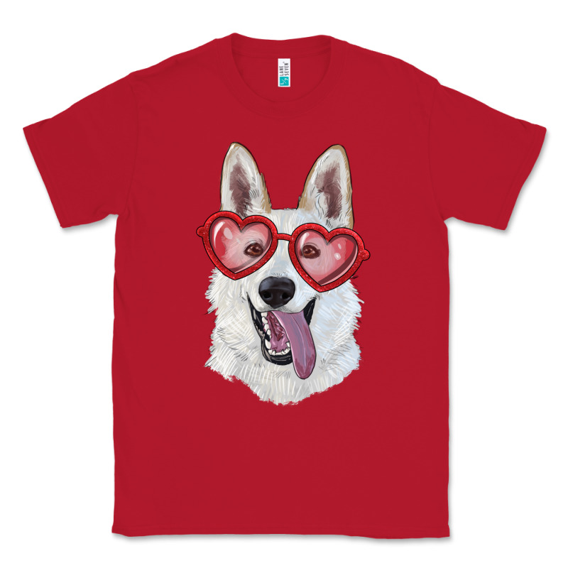 White Shepherd With Love Glasses Classic Tee by RanaPortraitStore | Teevron